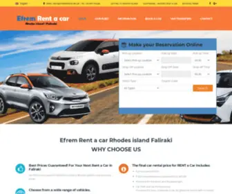 Efremrentacar.gr(Efrem Rhodes rent a car Cheap Car Rental in Faliraki Greece) Screenshot