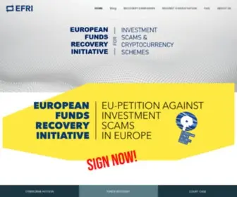 Efri.io(European funds recovery initiative (efri)) Screenshot