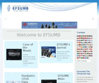 Efsumb.org(European Federation for Ultrasound in Medicine and Biology) Screenshot