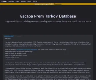 EFTDB.one(Escape From Tarkov Database (EFTDB)) Screenshot