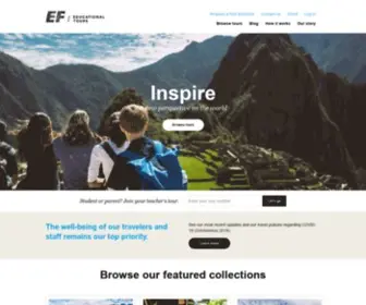 Eftours.com(Student travel programs) Screenshot