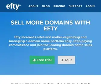 Efty.com(Buy & Sell Premium Domain Names) Screenshot