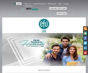 Efulife.com(Pakistan’s leading life Insurance company for financial planning) Screenshot