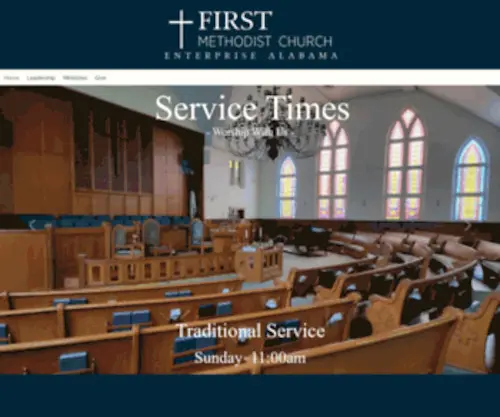 Efumc.com(First Methodist Church Enterprise) Screenshot