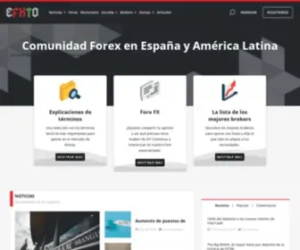 Efxto.com(El mejor portal de información sobre Forex y trading financiero) Screenshot