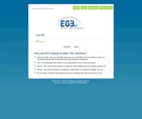 EG3.net(Free URL Shortener) Screenshot