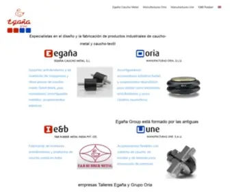 Eganagroup.com(Diseño y fabricación de productos industriales de caucho) Screenshot