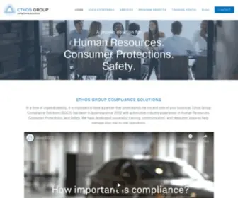 EGCS.com(Ethos Group Compliance Solutions) Screenshot