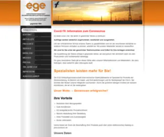 Ege.at(Mittelspannungskabel, Horstmann Kurzschlussanzeiger, Hauff-Technik Kabeldurchführungen, Kabel und Kabelgarnituren von EGE Wien) Screenshot