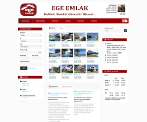 Egeemlak.com.tr(EGE EMLAK Anasayfa) Screenshot