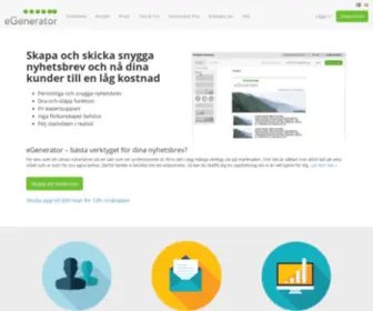 Egenerator.se(Skicka nyhetsbrev och effektivisera din e) Screenshot