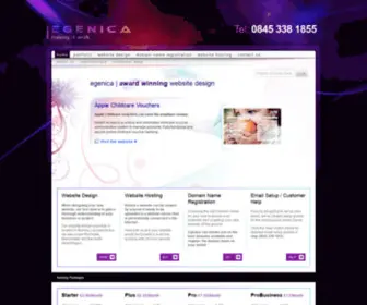 Egenica.com(Website design) Screenshot