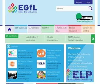 EGFL.org.uk(Ealing Grid for Learning) Screenshot