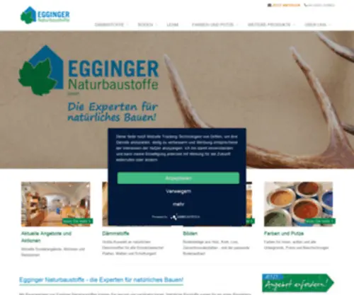 Egginger-Naturbaustoffe.de(Egginger Naturbaustoffe) Screenshot