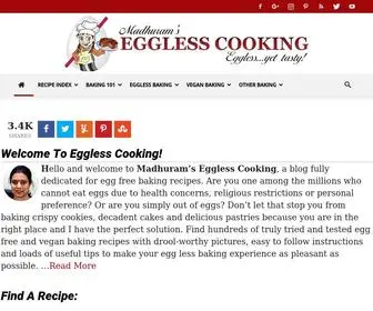Egglesscooking.com(Madhuram's Eggless Cooking Blog) Screenshot