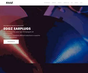 Eggzearplugs.com(Eggz earplugs) Screenshot