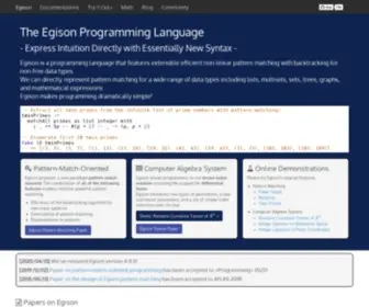 Egison.org(The Egison Programming Language) Screenshot