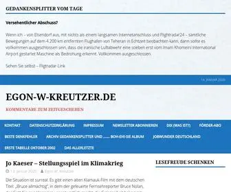 Egon-W-Kreutzer.de(Kommentare zum Zeitgeschehen) Screenshot
