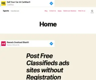 Egoota.com(Free Classified Ads without Registration) Screenshot