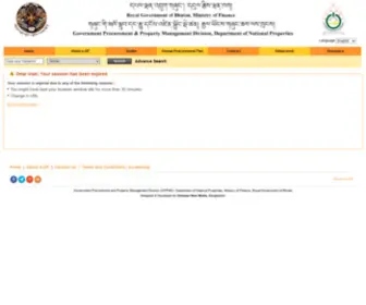 EGP.gov.bt(Electronic Government Procurement System) Screenshot