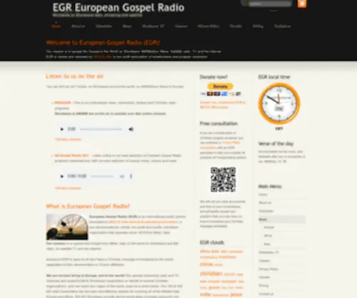 Egradio.org(European Gospel Radio) Screenshot