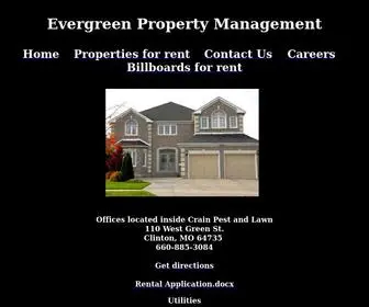 Egreenrent.com(Evergreen Property Management) Screenshot