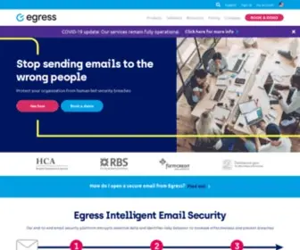 Egress.com(Secure Data Transfer by Egress Software Technologies) Screenshot