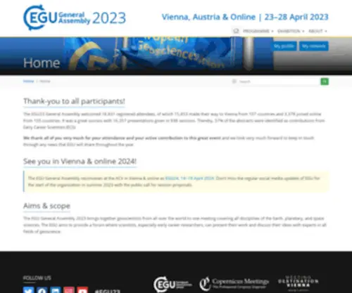 Egu23.eu(Egu 23) Screenshot