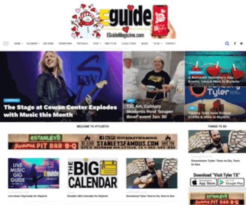 Eguidemagazine.com(Event Magazine for Tyler) Screenshot
