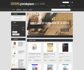 EGV-Editions.com(Librairie Généalogique de la Voûte) Screenshot