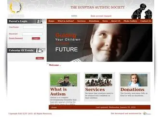 Egyptautism.com(The Egyptian Autistic Society) Screenshot