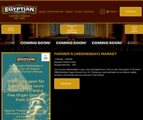 Egyptiantheatreoregon.com(Egyptian Theatre Events) Screenshot