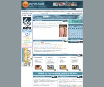 Egytex.com(Egypt's Official Textile Industry Portal) Screenshot