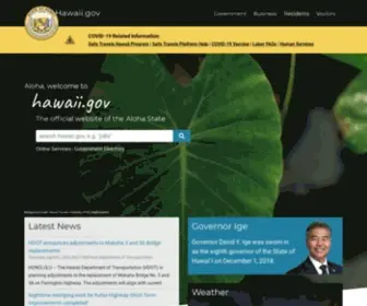 Ehawaii.gov(The Official Website of the Aloha State) Screenshot