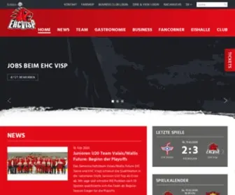 EHC-Visp.ch(EHC Visp) Screenshot