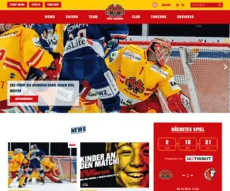 EHCB.ch(Die offizielle Website des EHC Biel) Screenshot