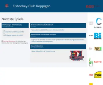 Ehckoppigen.ch(Eishockeyclub Koppigen) Screenshot