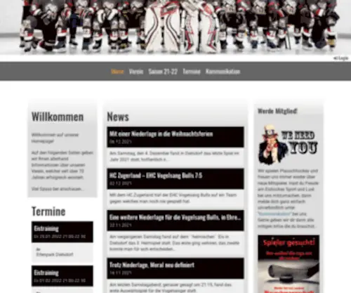 EhcVogelsang.ch(EHC Vogelsang) Screenshot