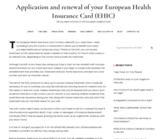 Ehic-UK.org(About the European Health Insurance Card (EHIC)) Screenshot