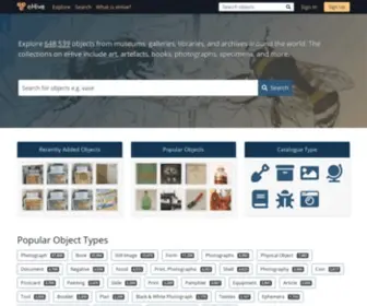 Ehive.com(Explore objects from museums) Screenshot
