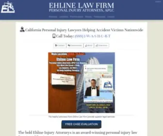 Ehlinelaw.com(California Personal Injury Attorneys & Accident Lawyers) Screenshot