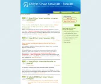 Ehliyetsinavisonucu.com(Ehliyet Sınavı Sonuçları) Screenshot