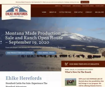 Ehlkeherefords.com(Hereford Cattle For Sale) Screenshot