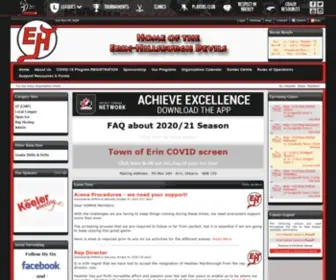 Ehmha.ca(Erin-Hillsburgh Minor Hockey Association) Screenshot