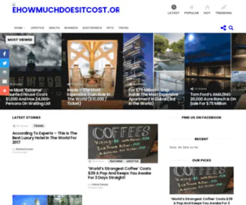 Ehowmuchdoesitcost.org(Know The Cost of Different Things) Screenshot