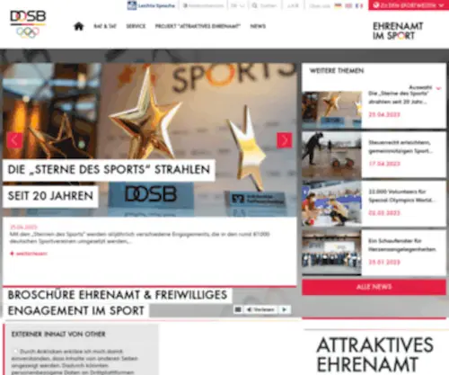Ehrenamt-IM-Sport.de(Der Deutsche Olympische Sportbund) Screenshot