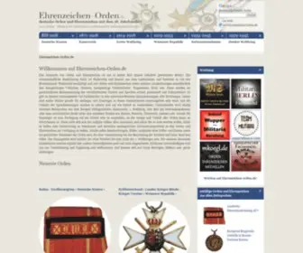 Ehrenzeichen-Orden.de(Deutsche Orden und Ehrenzeichen) Screenshot