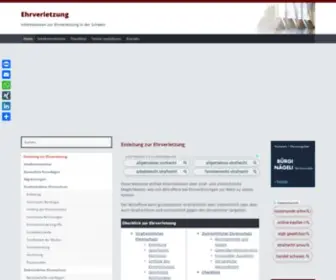 Ehrverletzung.ch(Informationen zur Ehrverletzung in der Schweiz) Screenshot