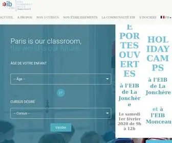 Eibparis.com(Ecoles Internationales Bilingues Privées à Paris) Screenshot