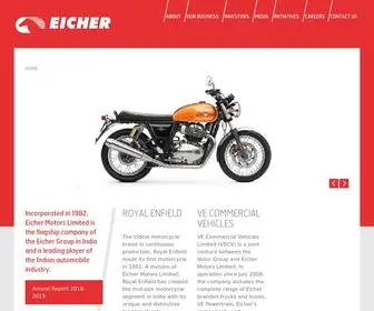 Eicher.in(Eicher Motors Limited) Screenshot